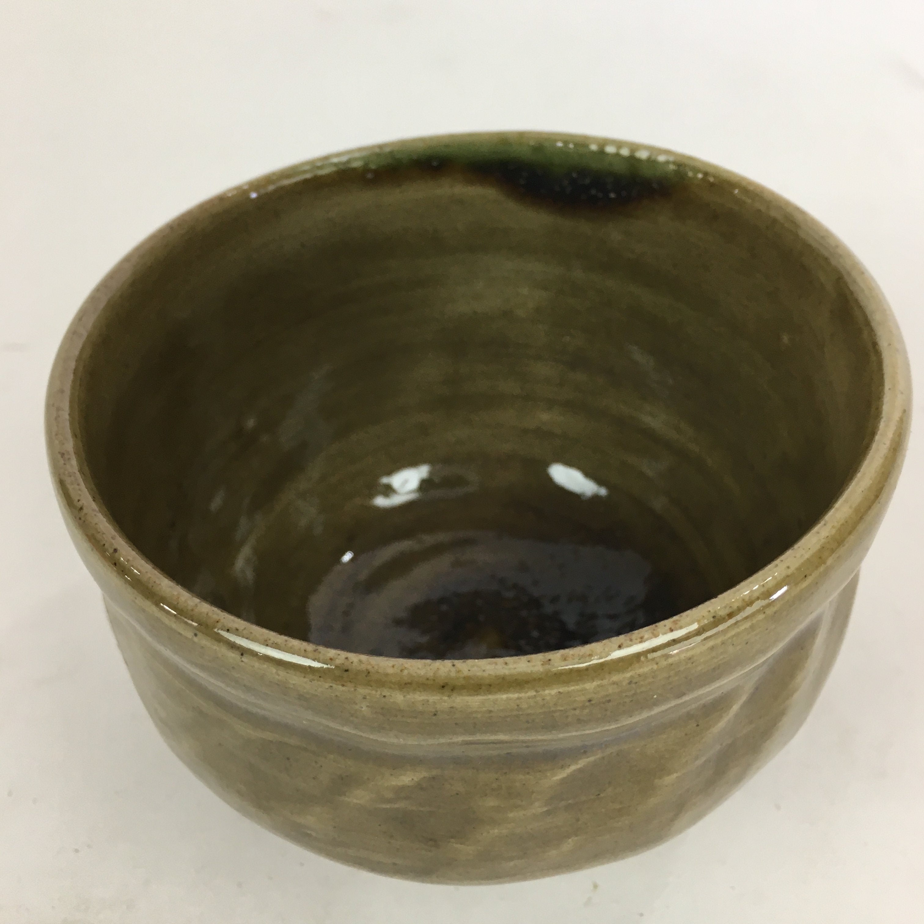Japanese Ceramic Tea Ceremony Bowl Chawan Green Glaze Mino Ware Kiseto GTB760