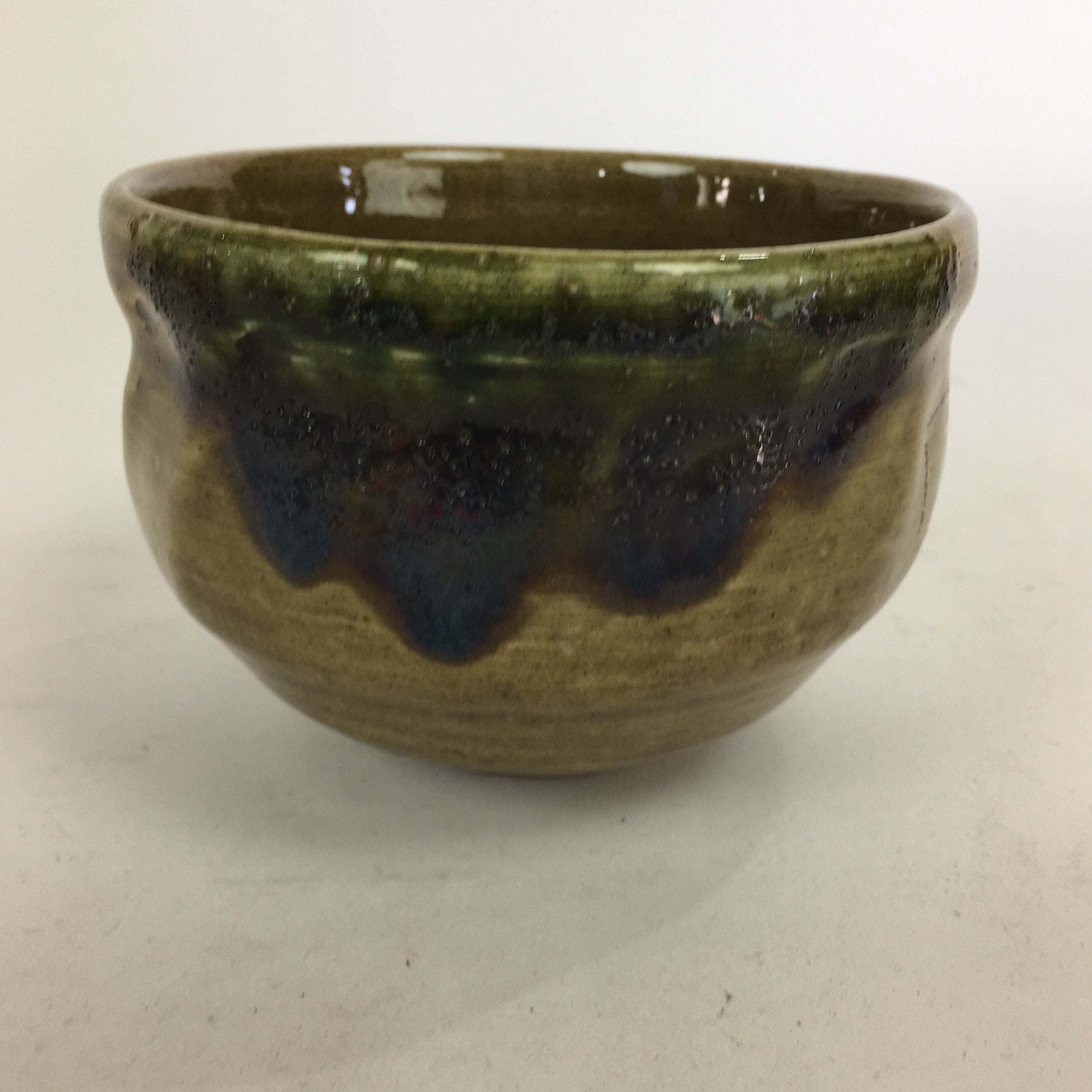 Japanese Ceramic Tea Ceremony Bowl Chawan Green Glaze Mino Ware Kiseto GTB760