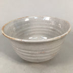 Japanese Ceramic Tea Ceremony Bowl Chawan Pottery Gray Crackle Glaze GTB659