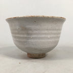 Japanese Ceramic Tea Ceremony Bowl Chawan Pottery Gray Crackle Glaze GTB659