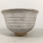 Japanese Ceramic Tea Ceremony Bowl Chawan Pottery Gray Crackle Glaze GTB659