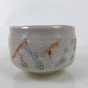 Japanese Ceramic Tea Ceremony Bowl Chawan Shino Ware White Pottery w/Box PX761