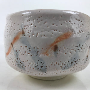 Japanese Ceramic Tea Ceremony Bowl Chawan Shino Ware White Pottery w/Box PX761