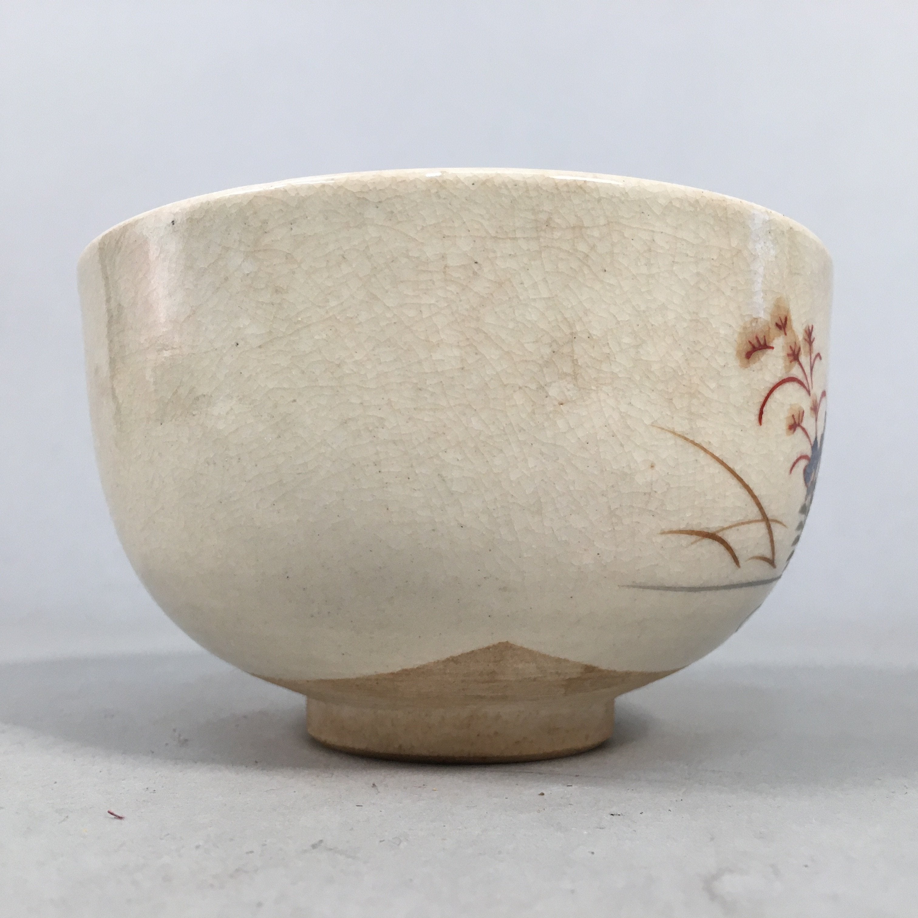 Japanese Ceramic Tea Ceremony Bowl Kyo ware Matcha Chawan Vtg Pottery GTB665