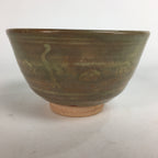 Japanese Ceramic Tea Ceremony Bowl Matcha Chawan Brown Pottery Crane GTB706
