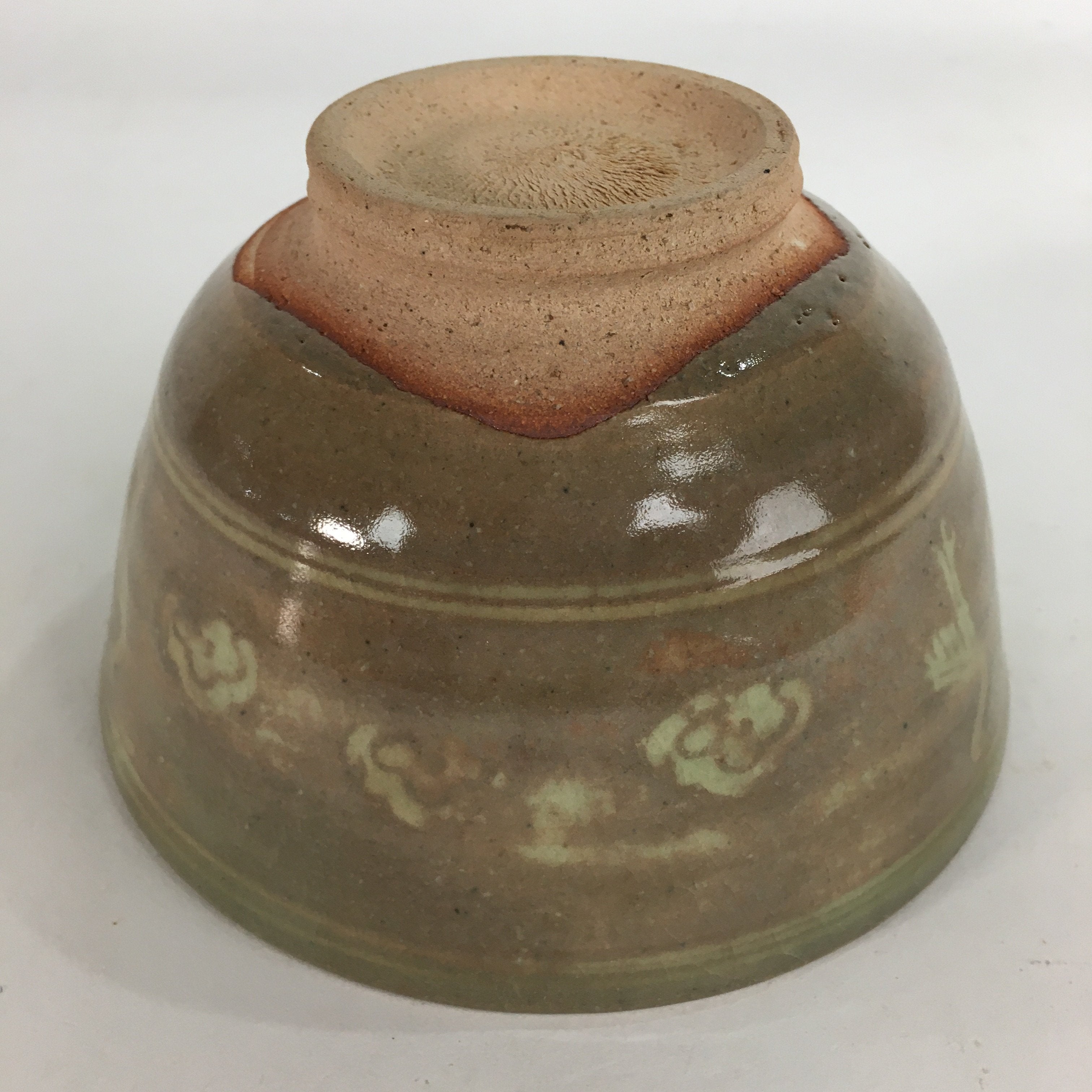 Japanese Ceramic Tea Ceremony Bowl Matcha Chawan Brown Pottery Crane GTB706