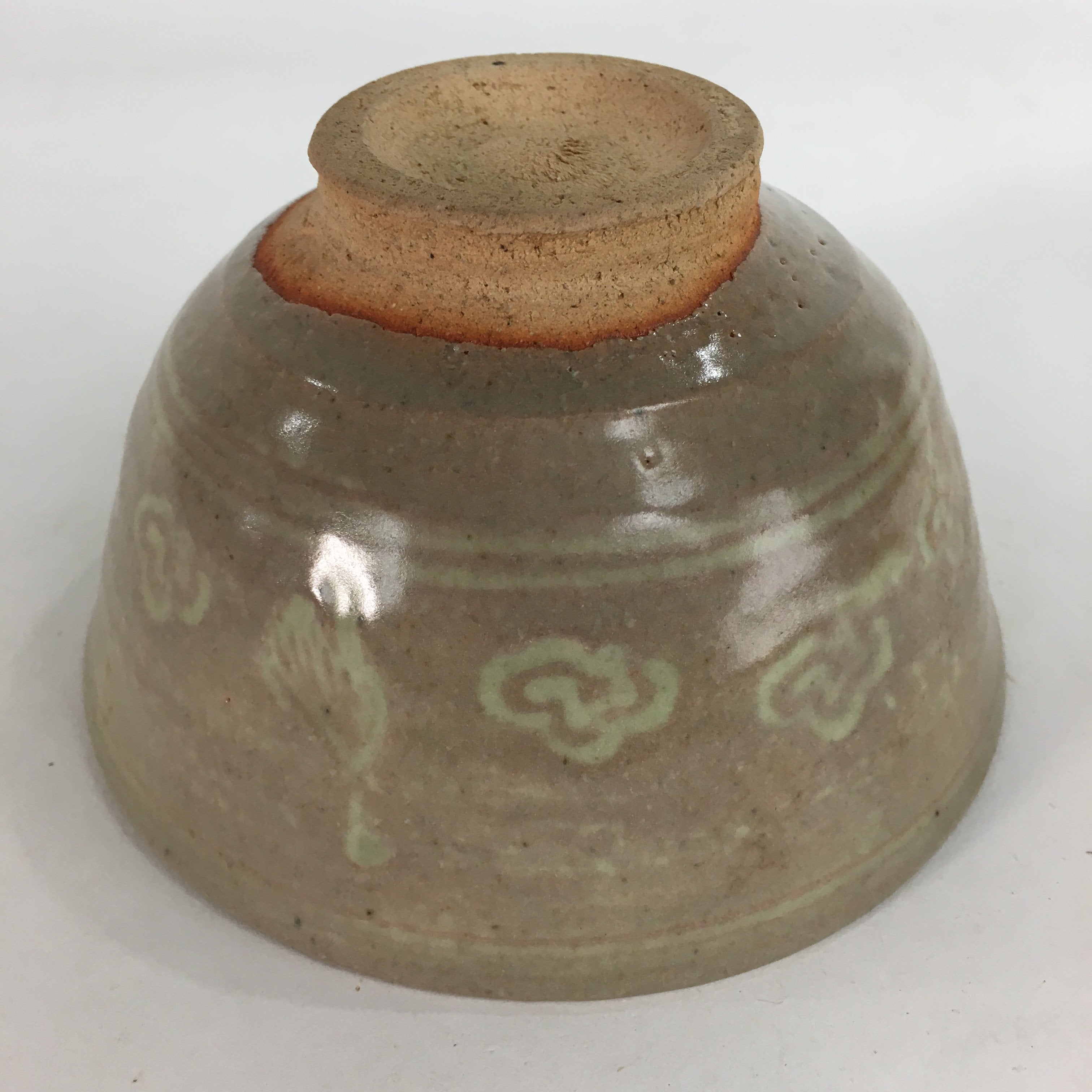 Japanese Ceramic Tea Ceremony Bowl Matcha Chawan Brown Pottery Crane GTB708