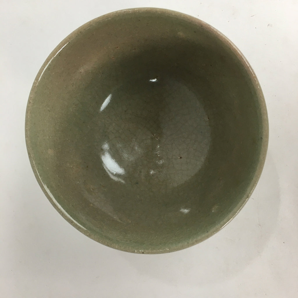 Japanese Ceramic Tea Ceremony Bowl Matcha Chawan Brown Pottery Crane GTB711