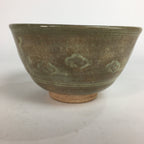 Japanese Ceramic Tea Ceremony Bowl Matcha Chawan Brown Pottery Crane GTB712