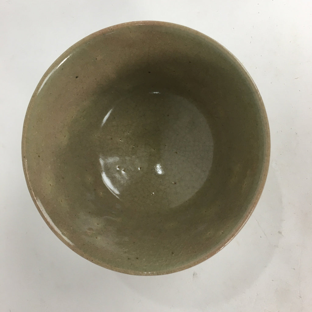 Japanese Ceramic Tea Ceremony Bowl Matcha Chawan Brown Pottery Crane GTB713