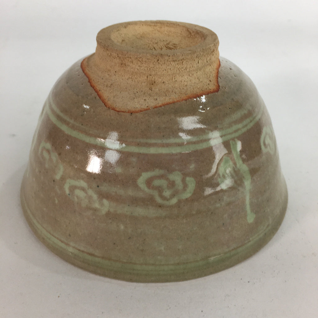 Japanese Ceramic Tea Ceremony Bowl Matcha Chawan Brown Pottery Crane GTB713