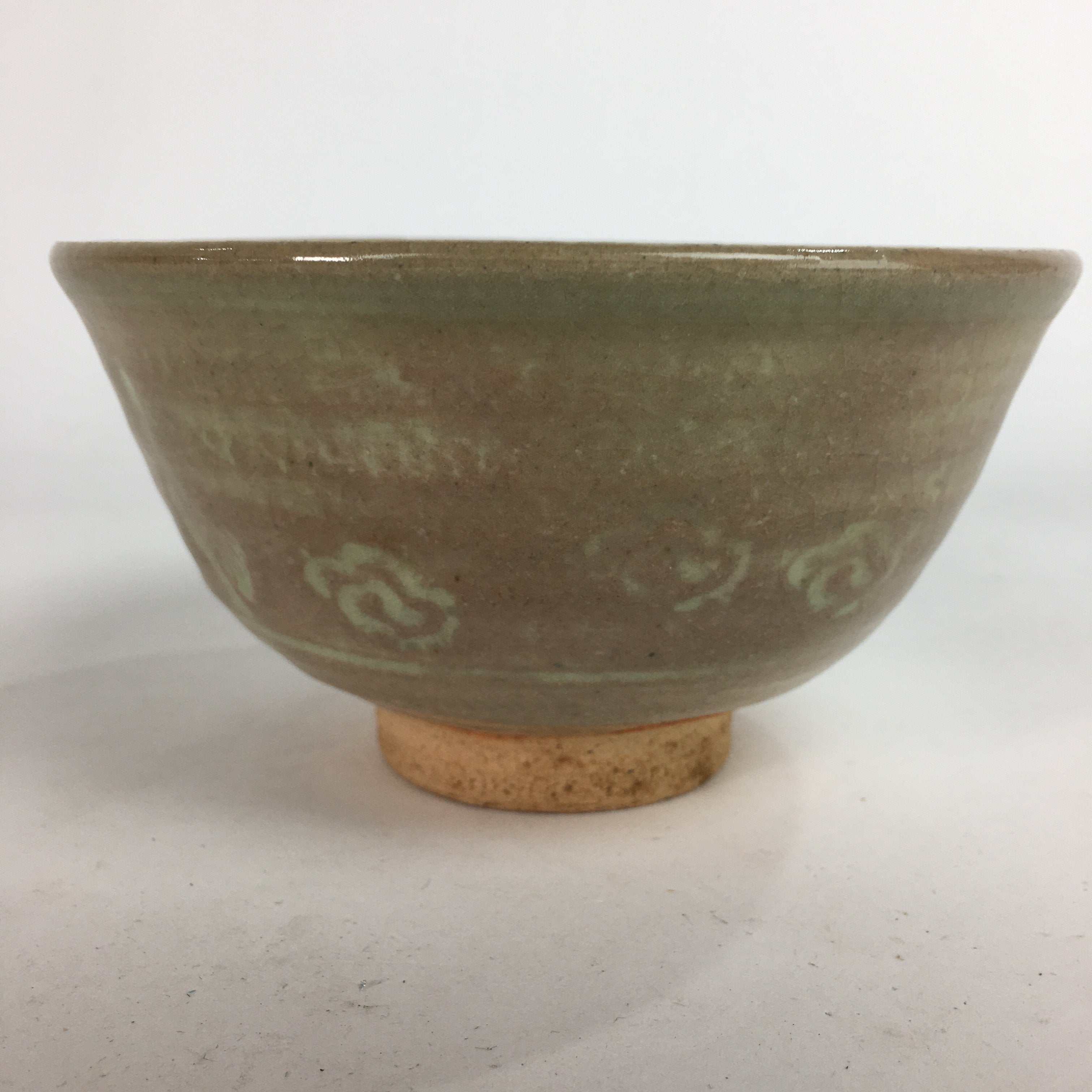Japanese Ceramic Tea Ceremony Bowl Matcha Chawan Brown Pottery Crane GTB716