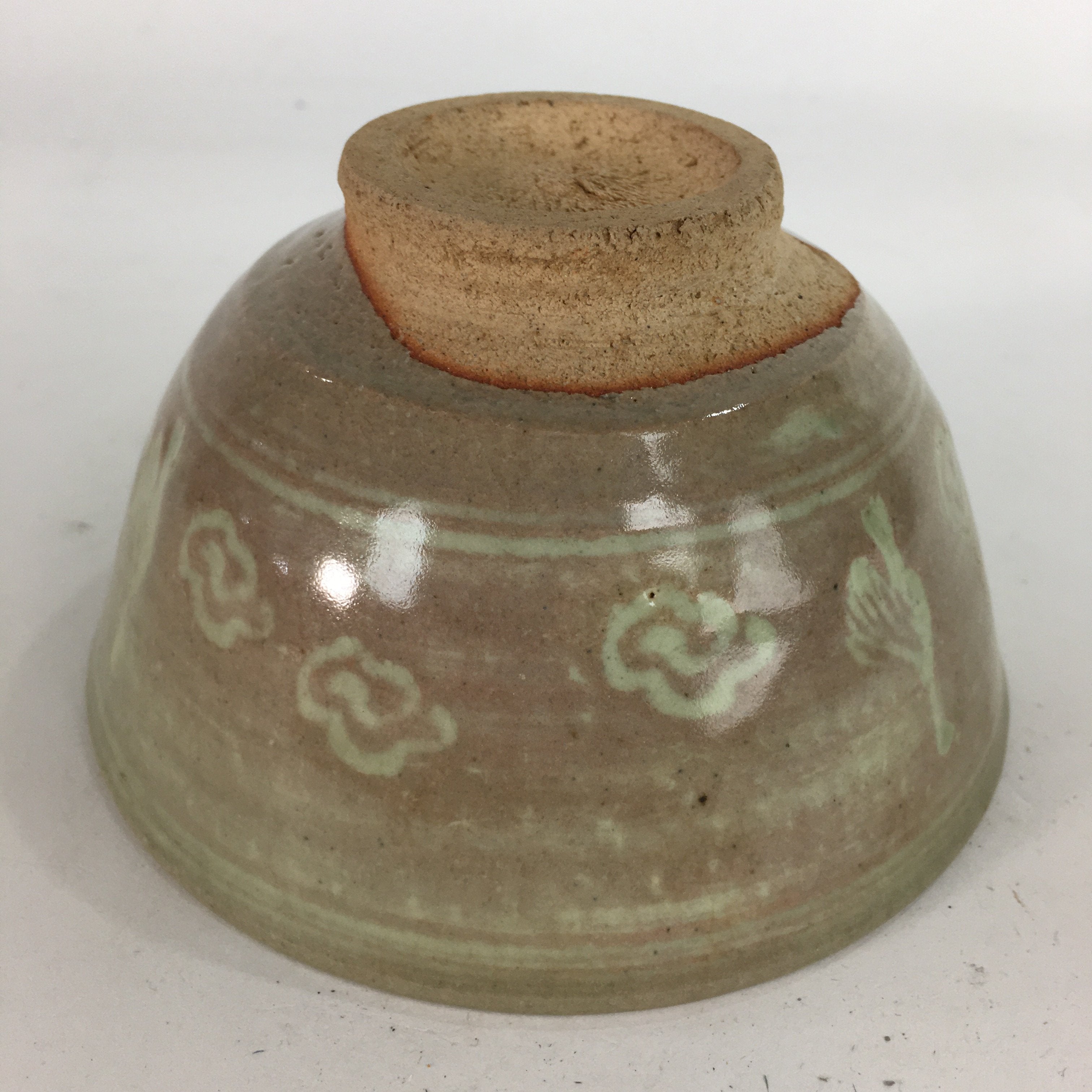 Japanese Ceramic Tea Ceremony Bowl Matcha Chawan Brown Pottery Crane GTB720