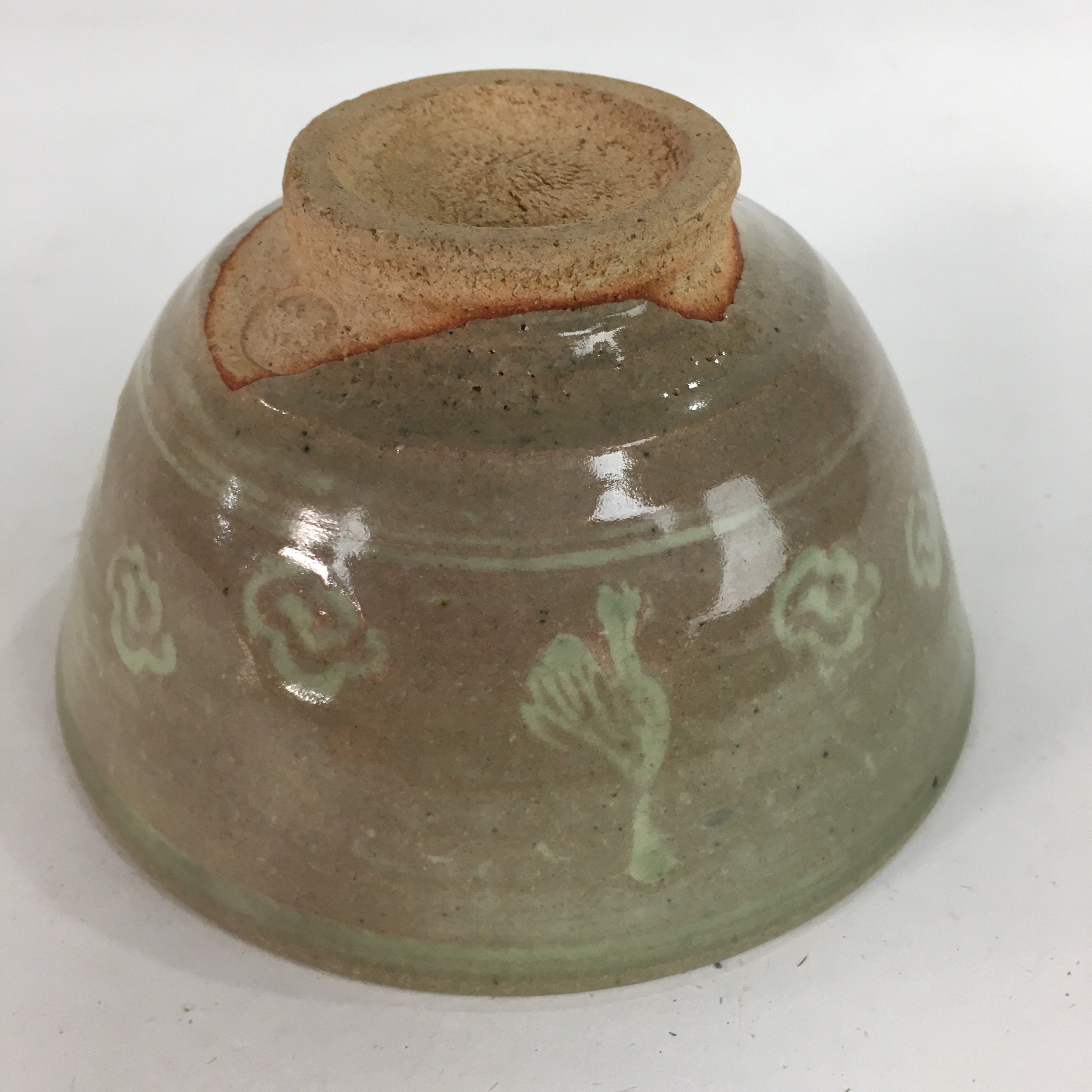 Japanese Ceramic Tea Ceremony Bowl Matcha Chawan Brown Pottery Crane GTB720