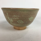 Japanese Ceramic Tea Ceremony Bowl Matcha Chawan Brown Pottery Crane GTB725