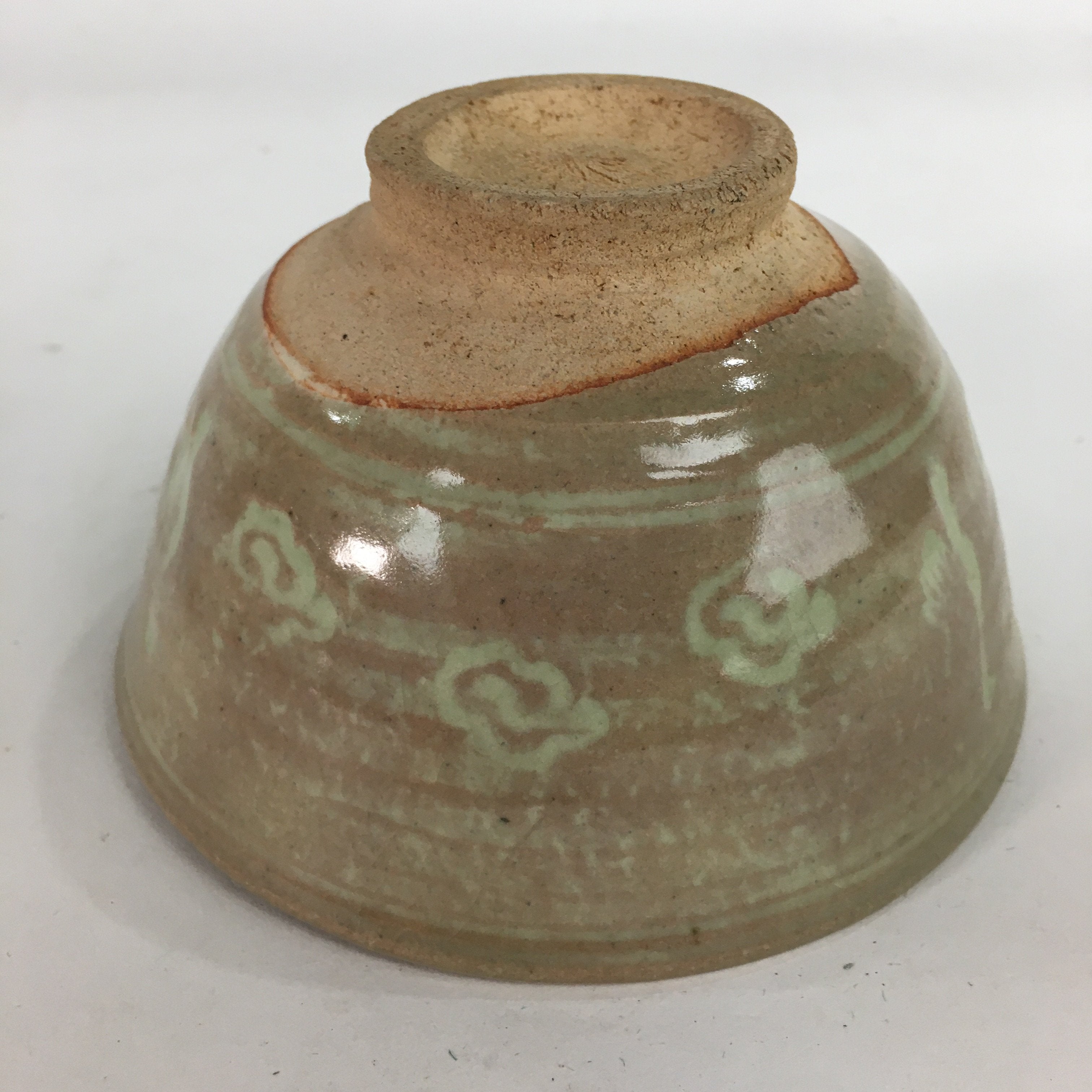 Japanese Ceramic Tea Ceremony Bowl Matcha Chawan Brown Pottery Crane GTB725
