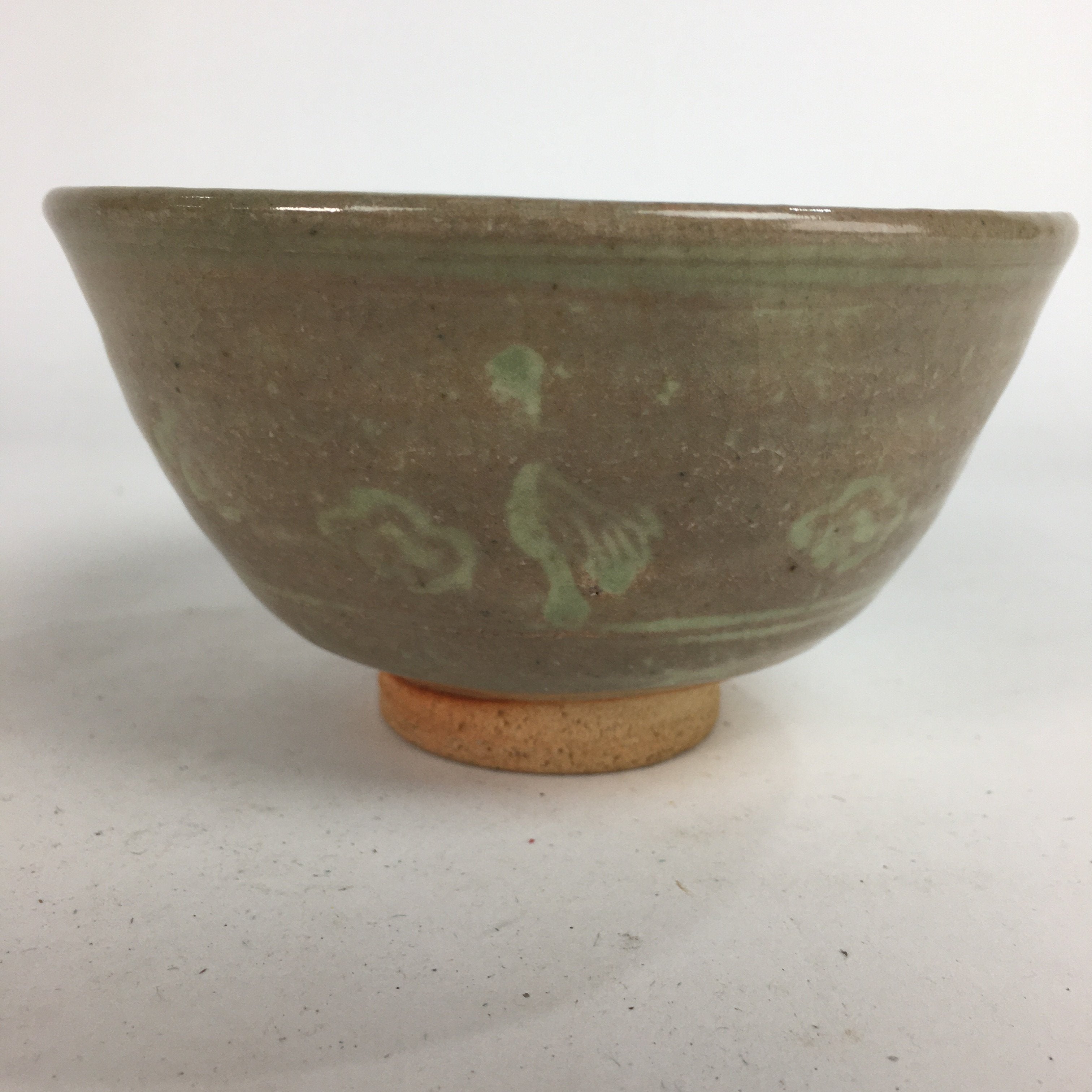 Japanese Ceramic Tea Ceremony Bowl Matcha Chawan Brown Pottery Crane GTB731