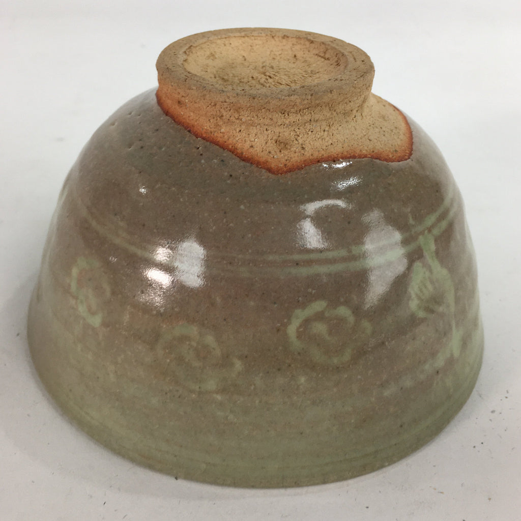 Japanese Ceramic Tea Ceremony Bowl Matcha Chawan Brown Pottery Crane GTB731