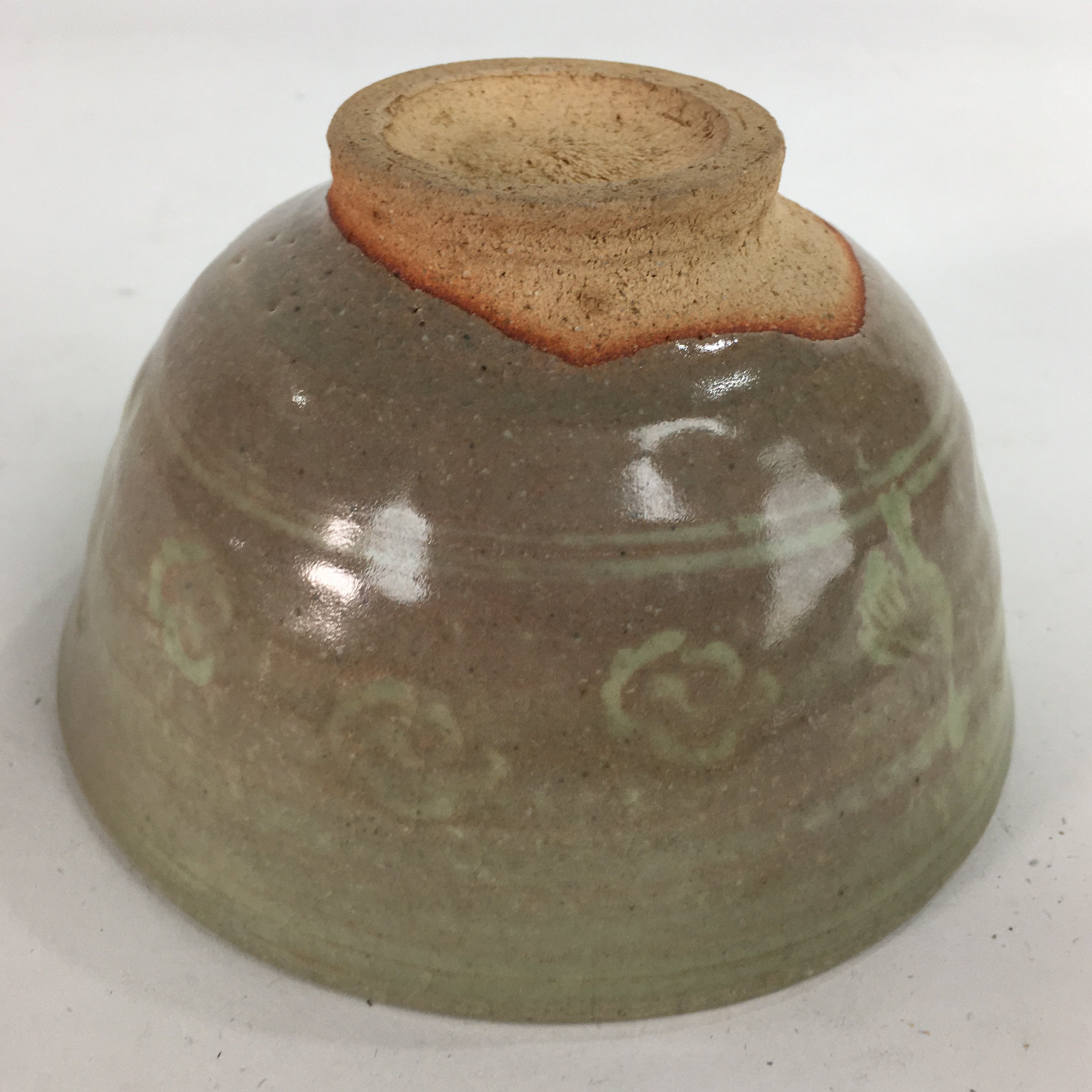 Japanese Ceramic Tea Ceremony Bowl Matcha Chawan Brown Pottery Crane GTB731