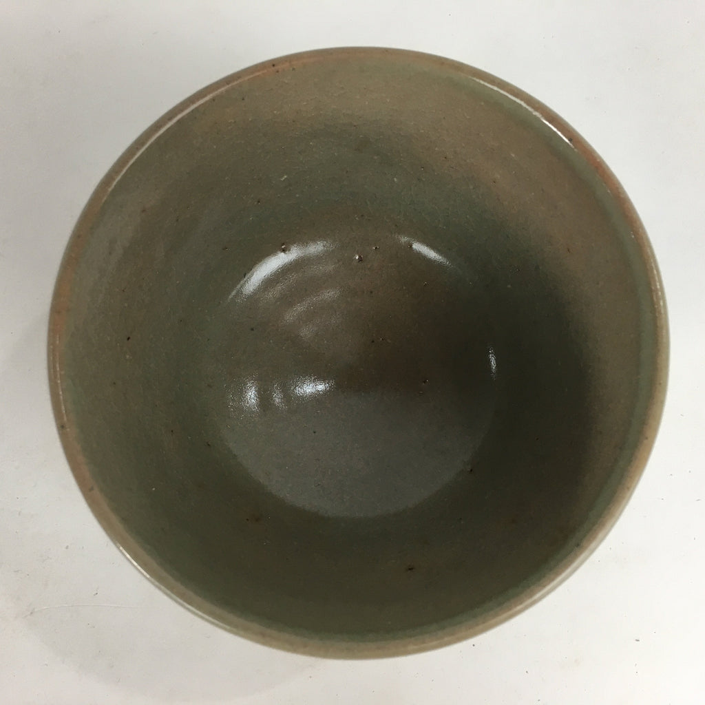 Japanese Ceramic Tea Ceremony Bowl Matcha Chawan Brown Pottery Crane GTB733