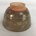Japanese Ceramic Tea Ceremony Bowl Matcha Chawan Brown Pottery Crane GTB733