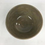 Japanese Ceramic Tea Ceremony Bowl Matcha Chawan Brown Vtg Pottery Sado GTB795