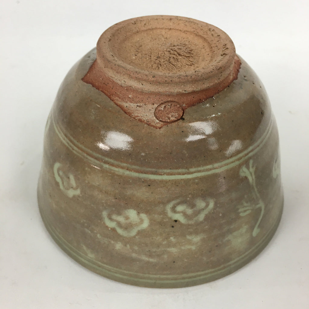 Japanese Ceramic Tea Ceremony Bowl Matcha Chawan Brown Vtg Pottery Sado GTB795