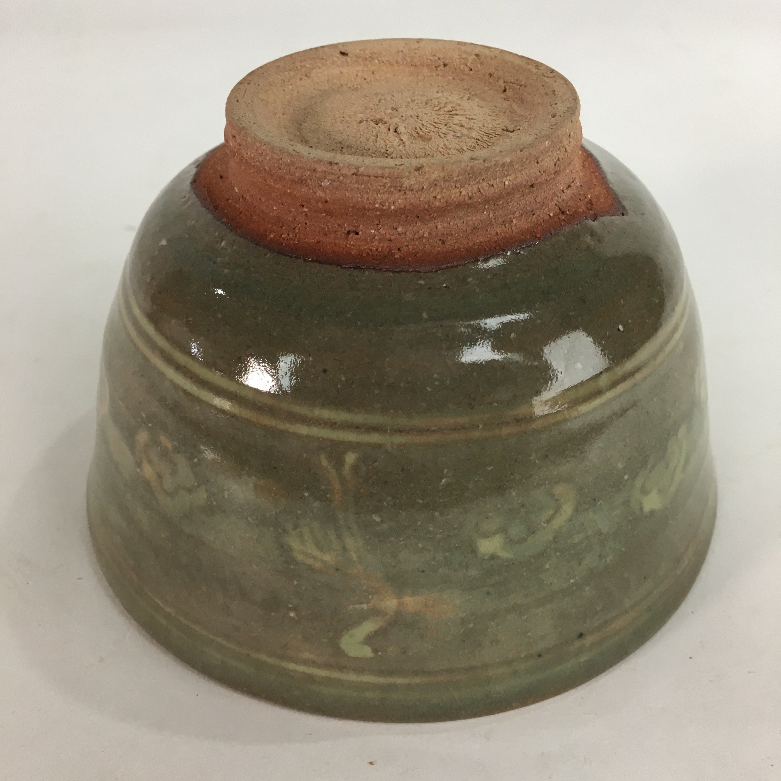 Japanese Ceramic Tea Ceremony Bowl Matcha Chawan Gray Pottery Crane GTB710