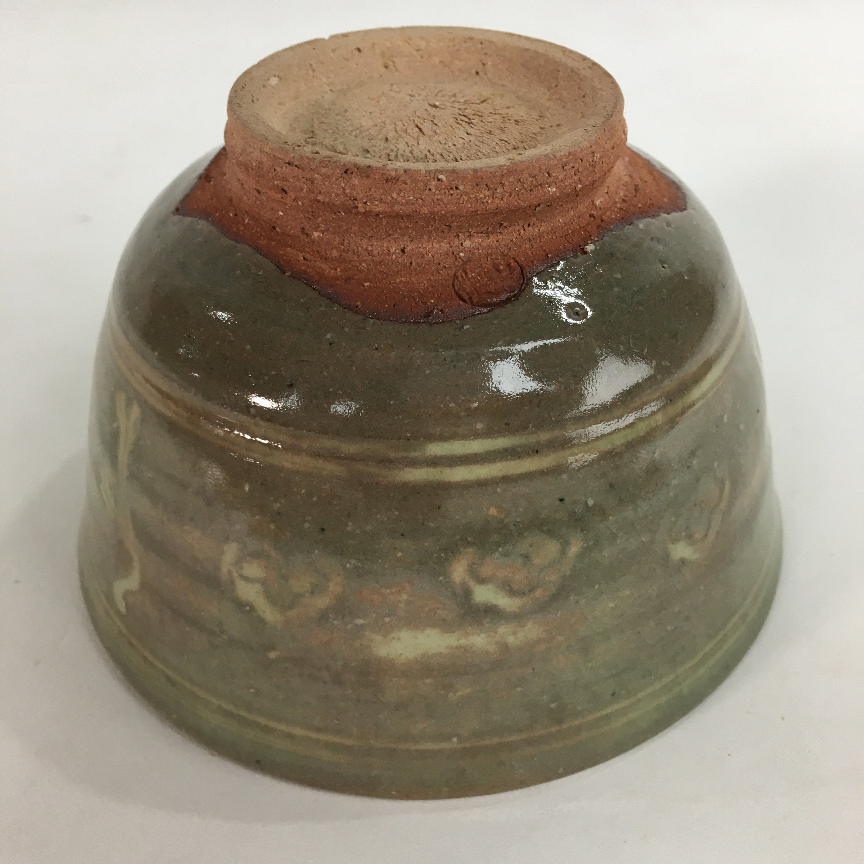 Japanese Ceramic Tea Ceremony Bowl Matcha Chawan Gray Pottery Crane GTB710