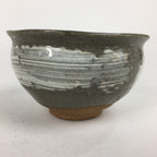 Japanese Ceramic Tea Ceremony Bowl Matcha Chawan Gray White Pottery GTB852