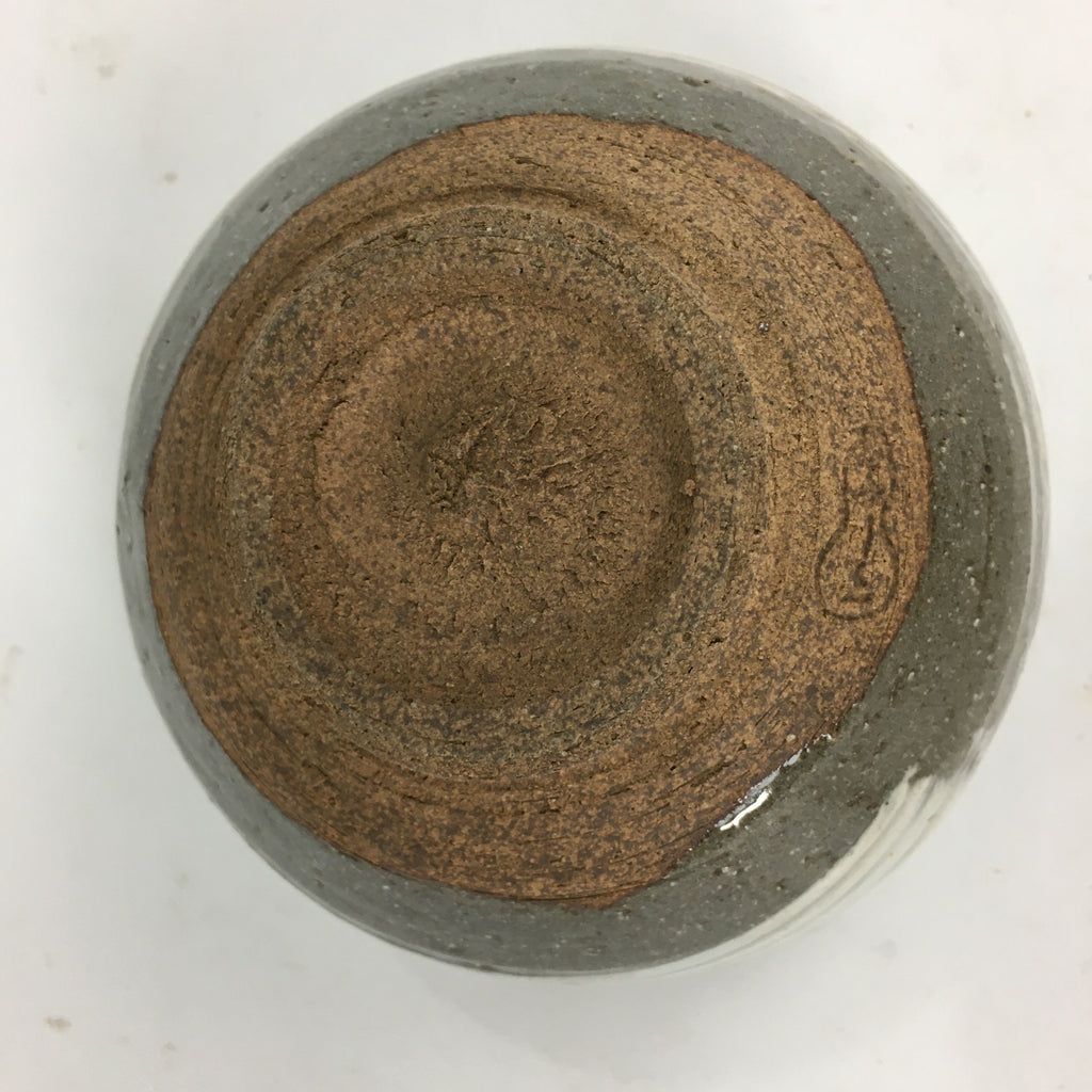 Japanese Ceramic Tea Ceremony Bowl Matcha Chawan Gray White Pottery GTB852
