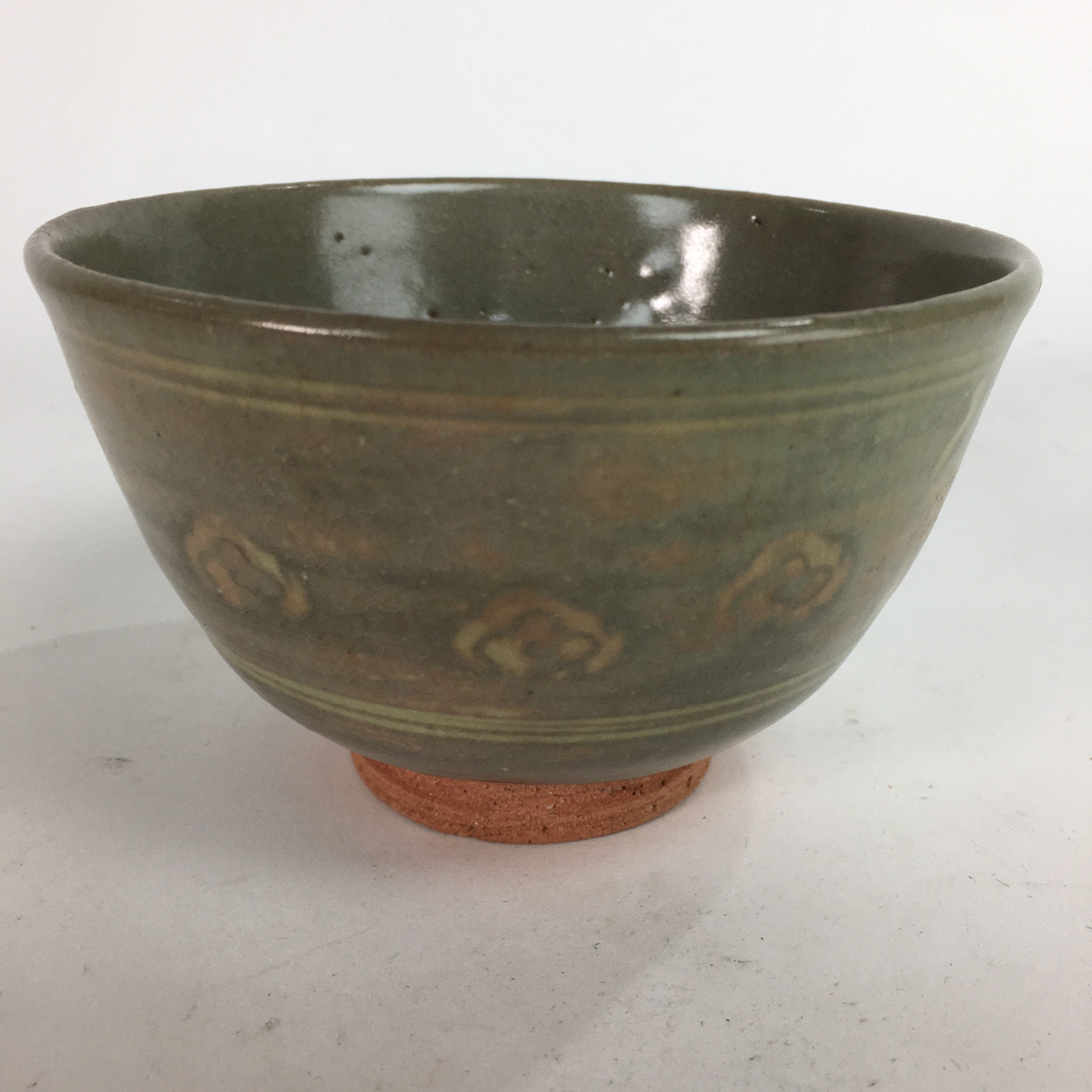 Japanese Ceramic Tea Ceremony Bowl Matcha Chawan Grey Pottery Crane GTB715