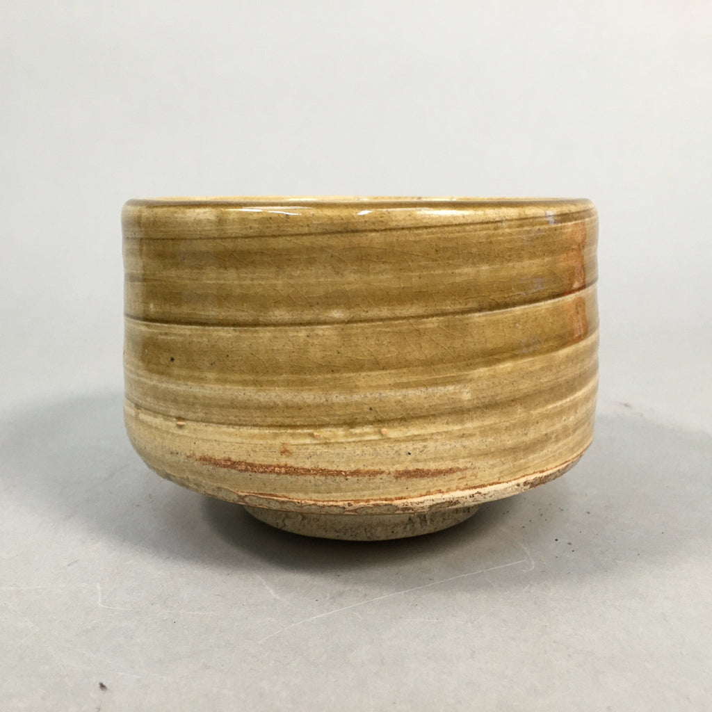 Japanese Ceramic Tea Ceremony Bowl Matcha Chawan Ki Seto Vtg Pottery GTB644