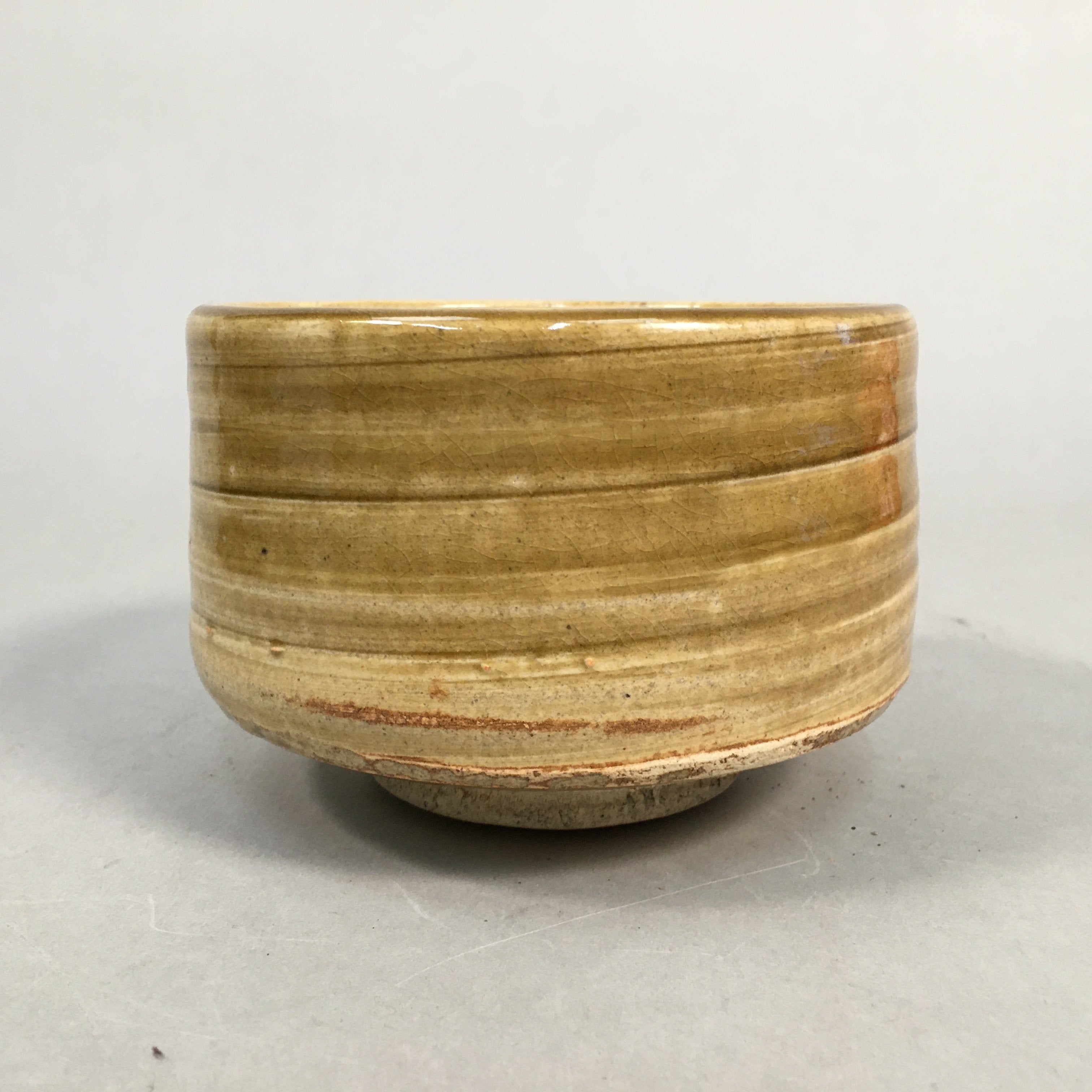 Japanese Ceramic Tea Ceremony Bowl Matcha Chawan Ki Seto Vtg Pottery GTB644