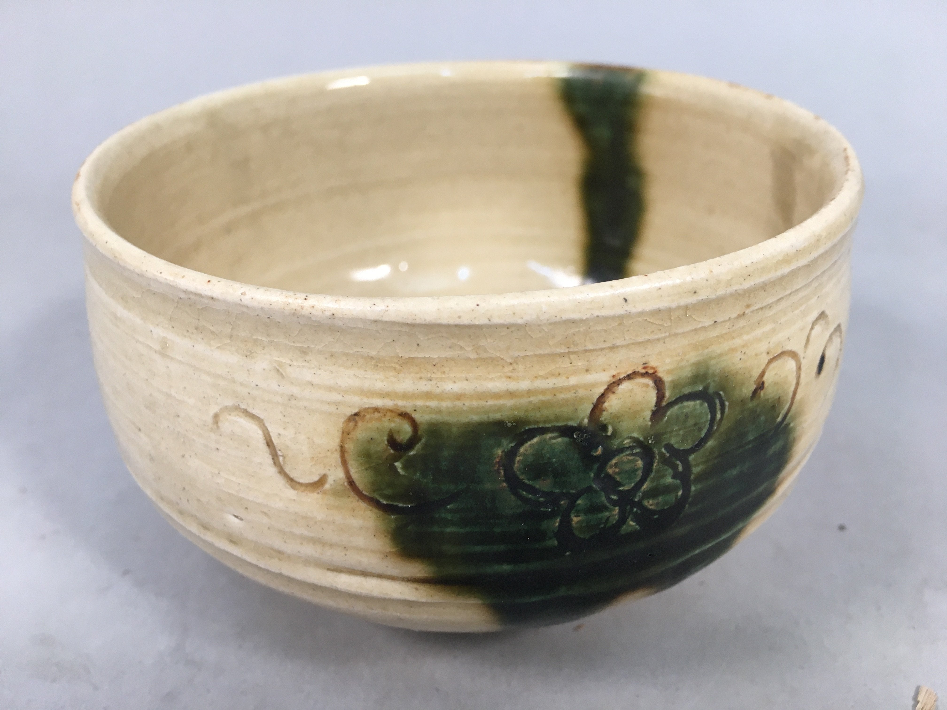 Japanse Vintage Matcha Tea Bowl Kushiro Shitsugen ware Kussato Kiln fashion Kraanvogel Chawan Japan Tea Ceremony