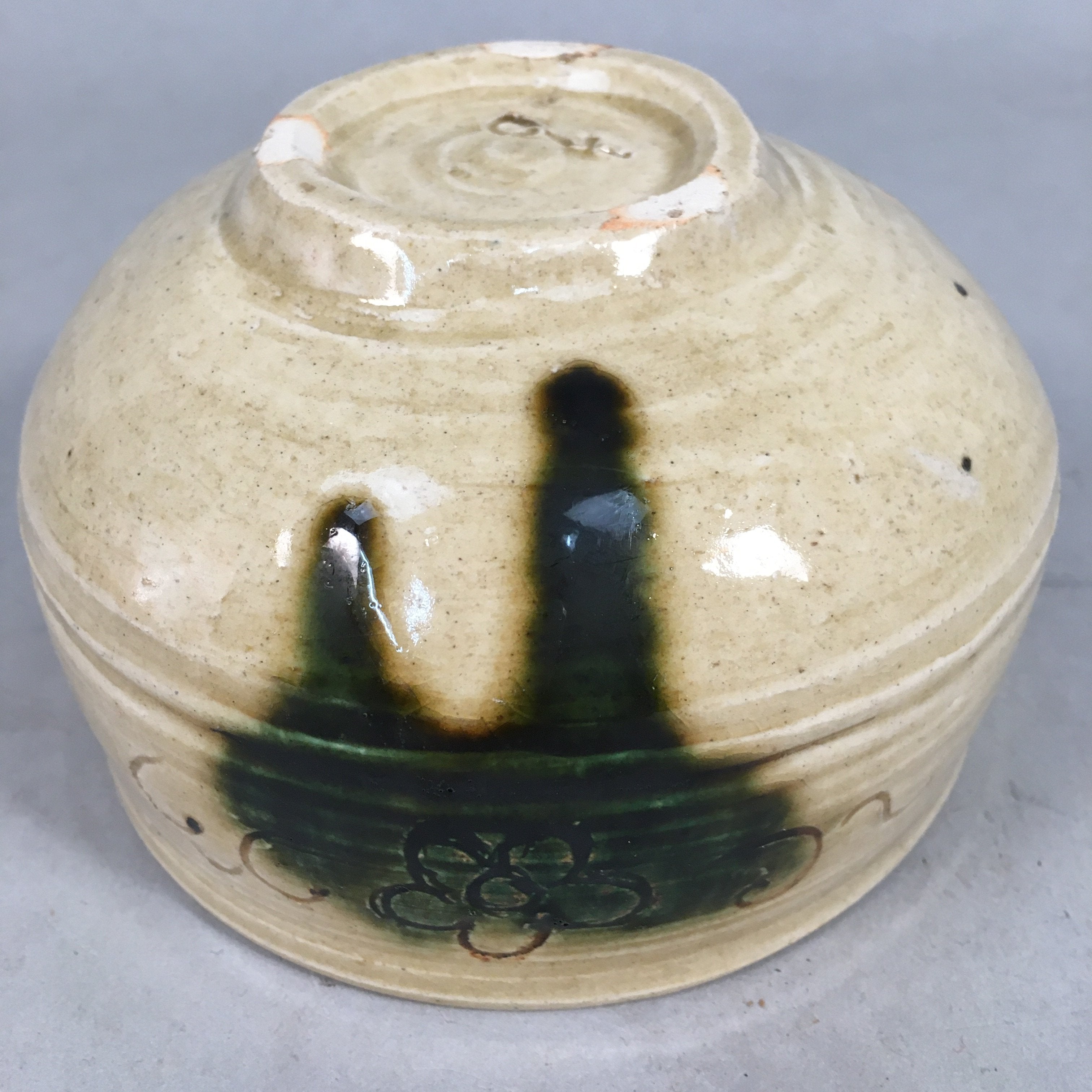 Japanese Ceramic Tea Ceremony Bowl Matcha Chawan Ki Seto Vtg Pottery GTB667