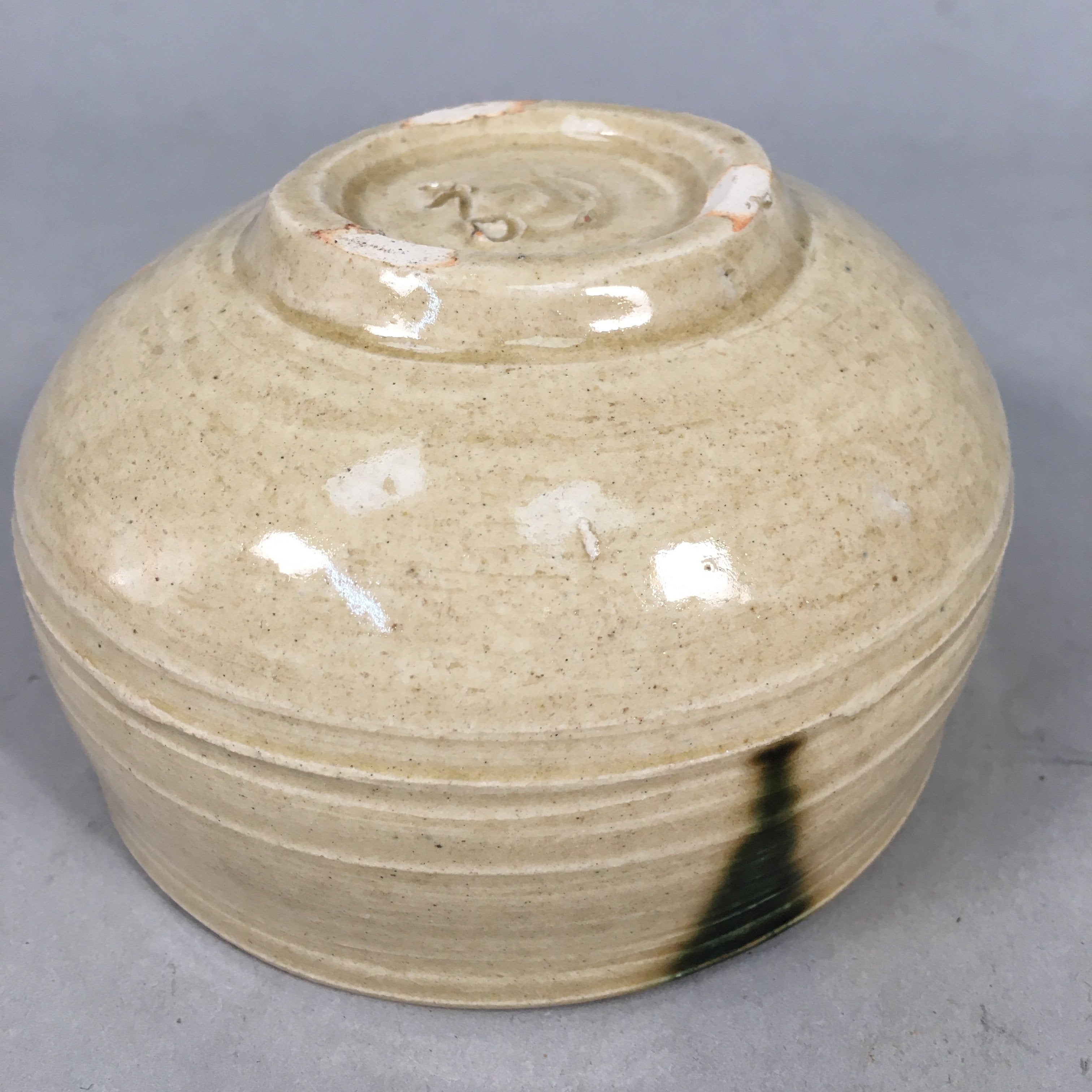 Japanese Ceramic Tea Ceremony Bowl Matcha Chawan Ki Seto Vtg Pottery GTB667