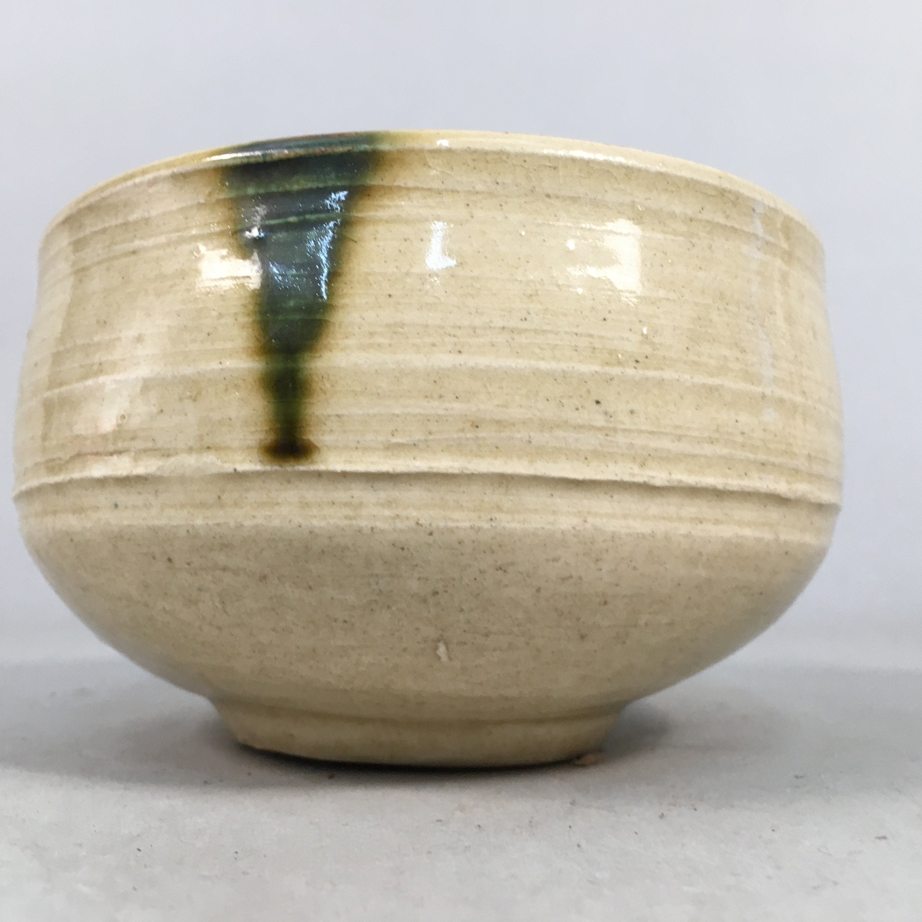 Japanese Ceramic Tea Ceremony Bowl Matcha Chawan Ki Seto Vtg Pottery GTB667