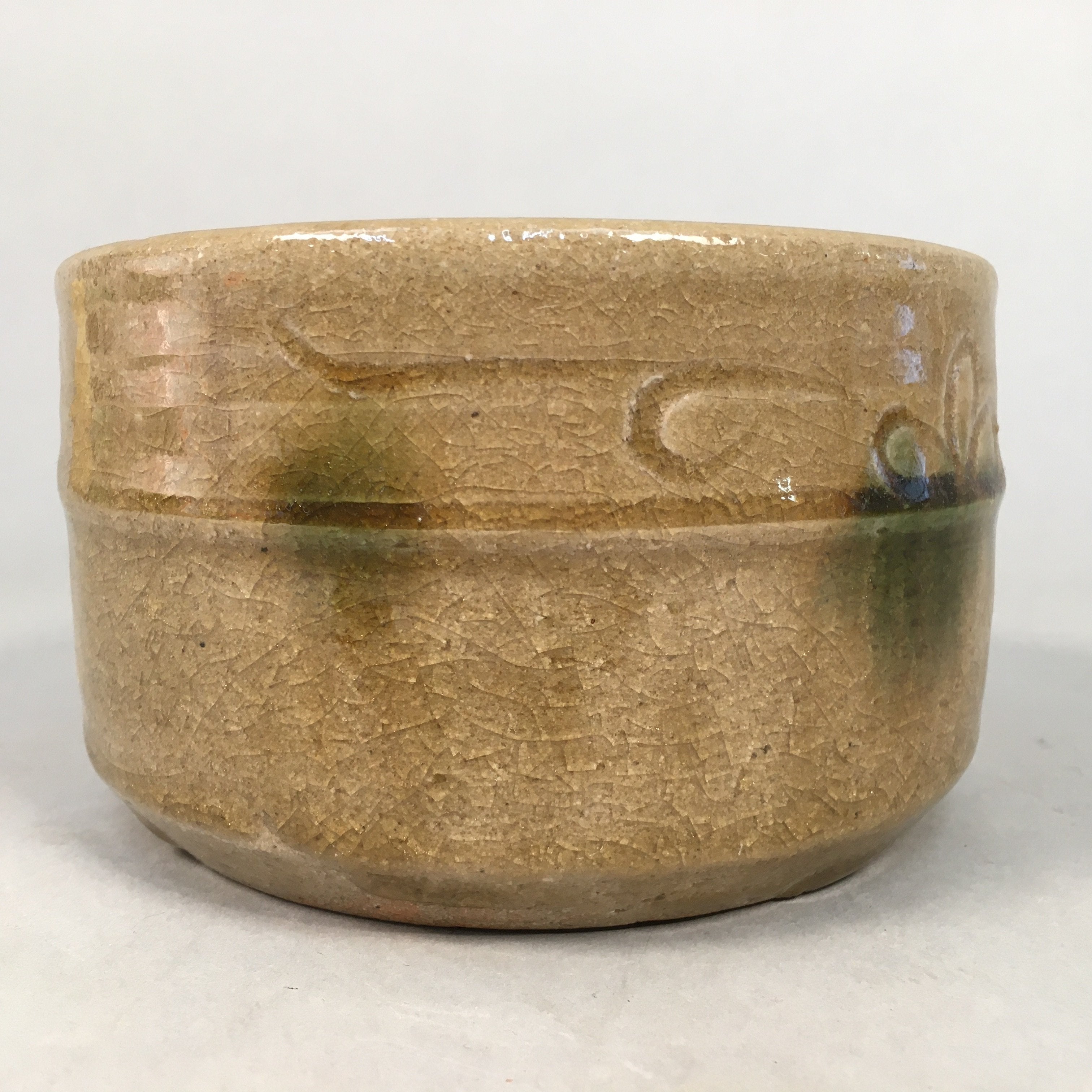Japanese Ceramic Tea Ceremony Bowl Matcha Chawan Ki Seto Vtg Pottery GTB668