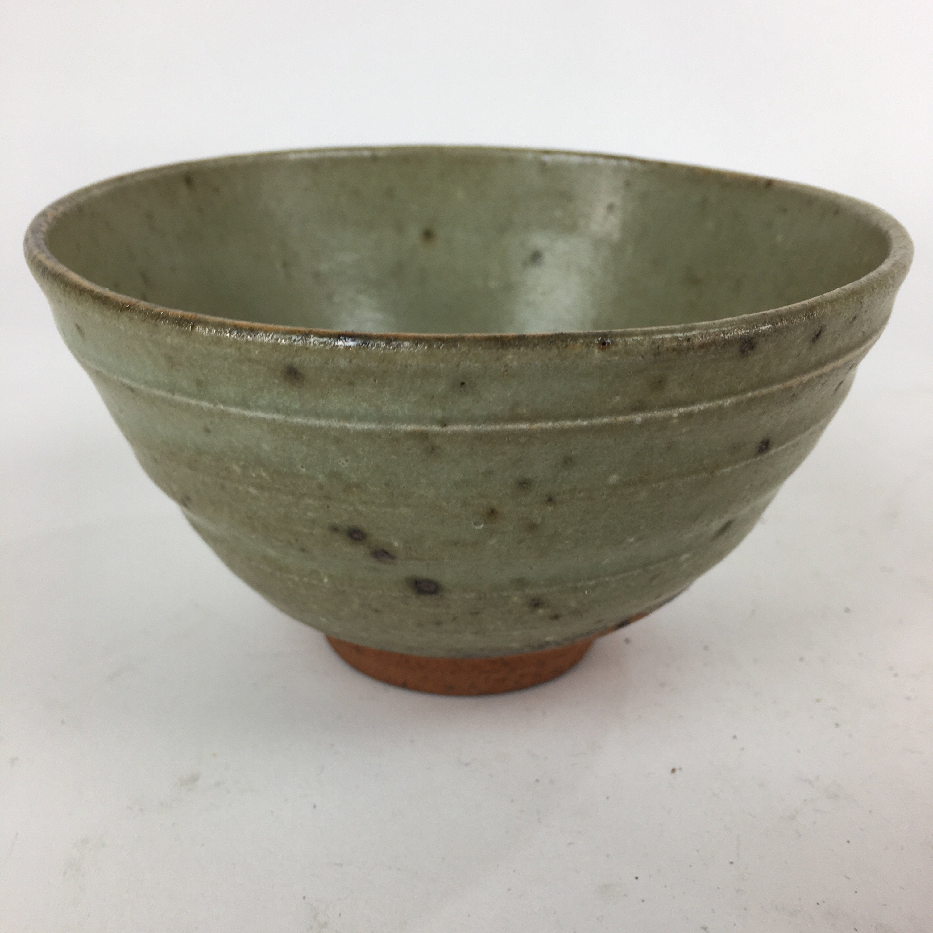 Japanese Ceramic Tea Ceremony Bowl Matcha Chawan Vtg Brown Pottery Sado GTB813