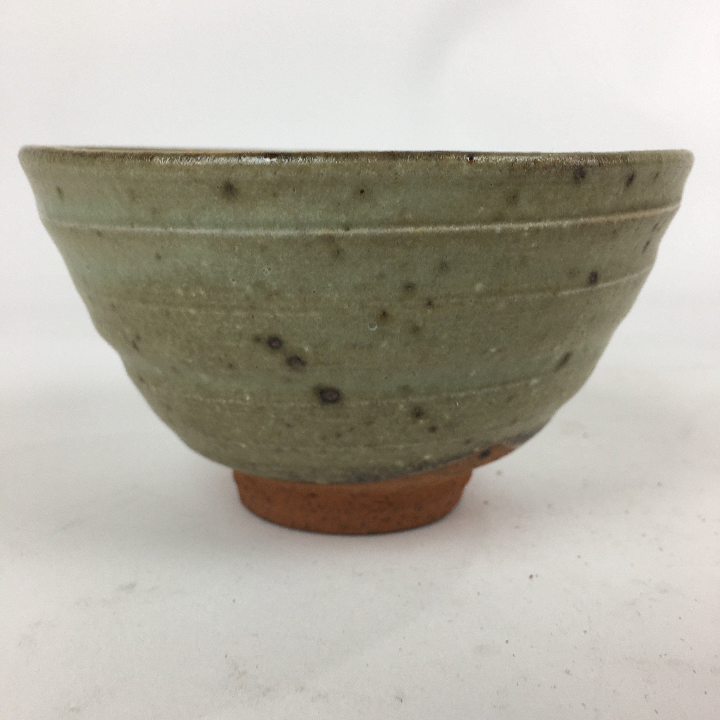 Japanese Ceramic Tea Ceremony Bowl Matcha Chawan Vtg Brown Pottery Sado GTB813
