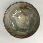 Japanese Ceramic Tea Ceremony Bowl Matcha Chawan Vtg Gray Brown Pottery GTB639