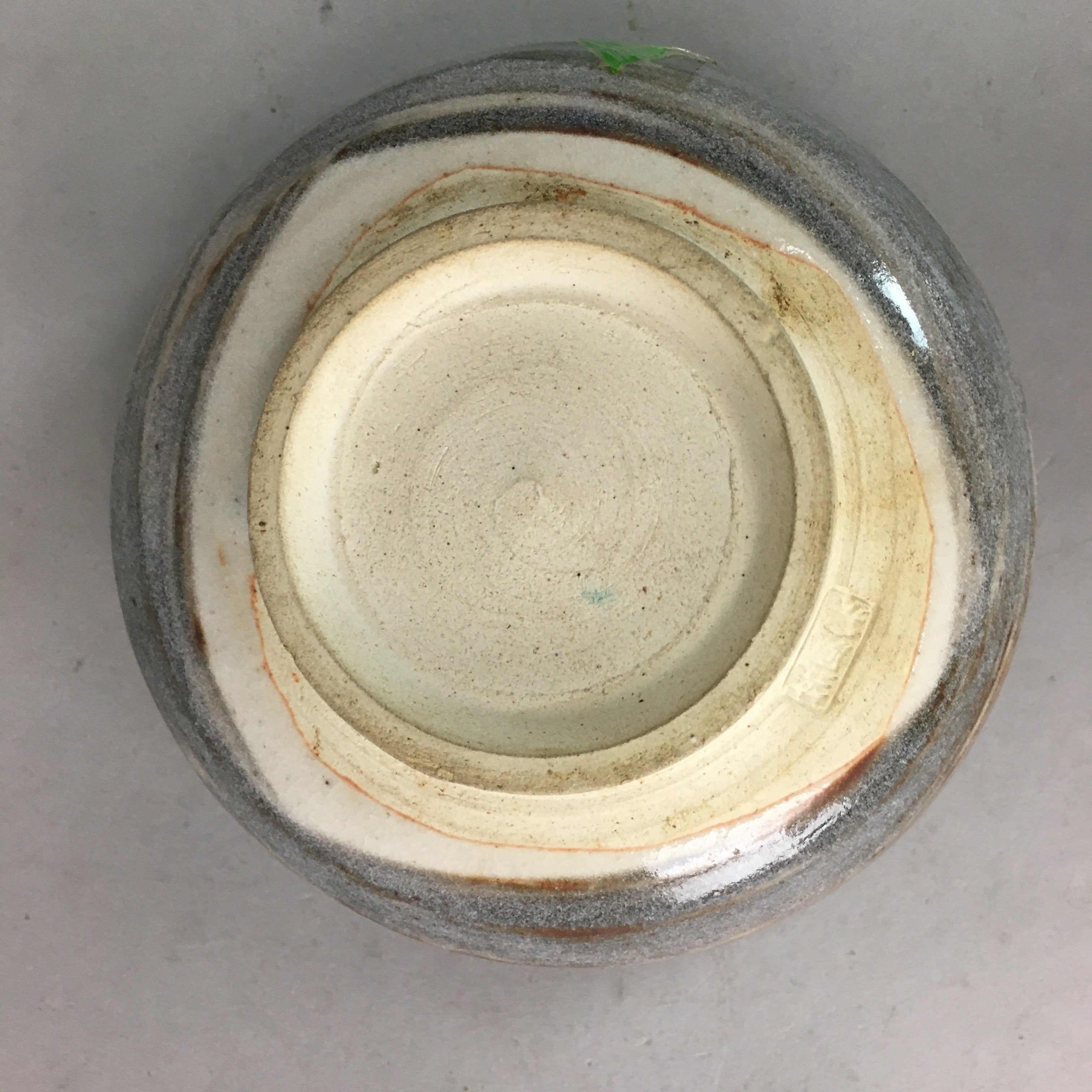 Japanese Ceramic Tea Ceremony Bowl Matcha Chawan Vtg Gray Brown Pottery GTB639