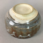 Japanese Ceramic Tea Ceremony Bowl Matcha Chawan Vtg Gray Brown Pottery GTB639