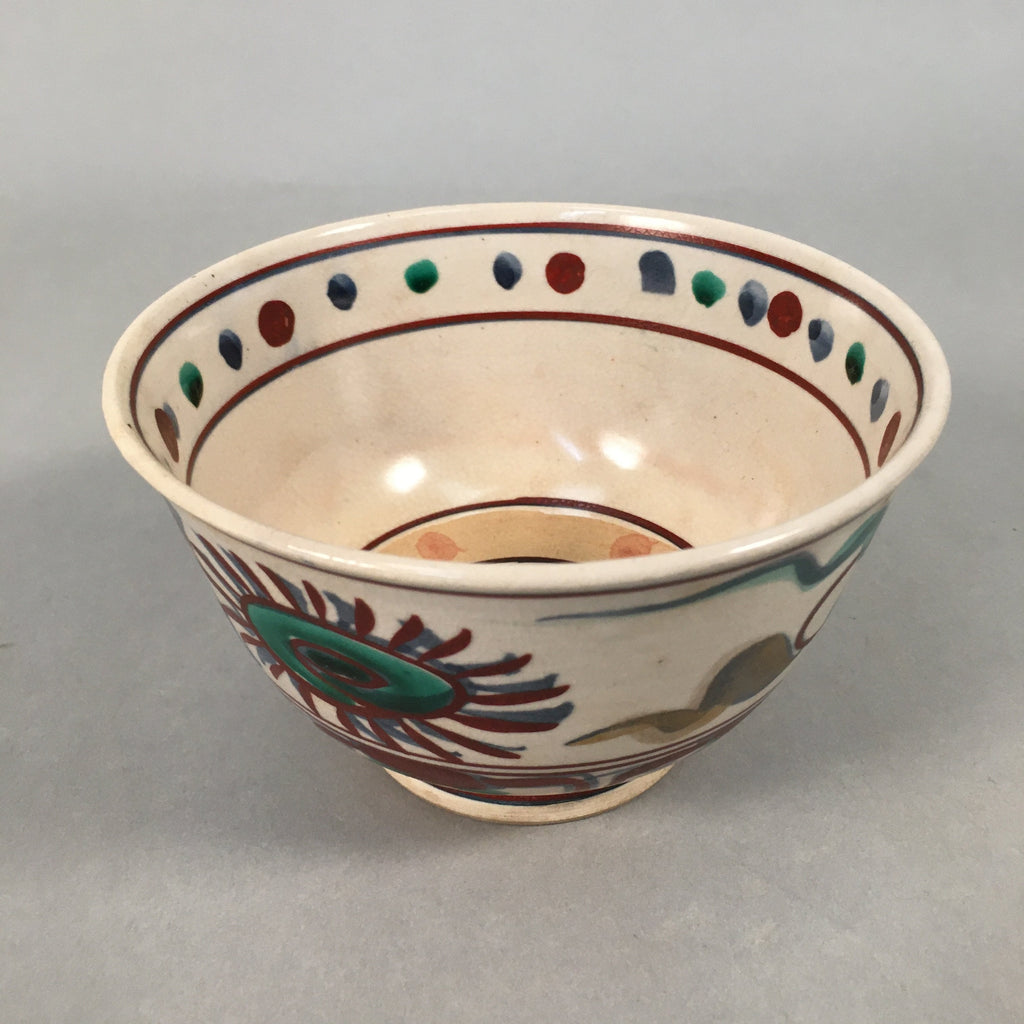 Japanese Ceramic Tea Ceremony Bowl Matcha Chawan Vtg Pottery Kyo ware GTB683