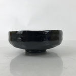 Japanese Ceramic Tea Ceremony Bowl Summer Chawan Black Raku Pottery Box PX766