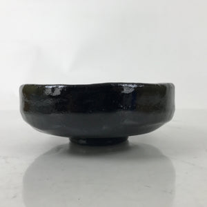 Japanese Ceramic Tea Ceremony Bowl Summer Chawan Black Raku Pottery Box PX766