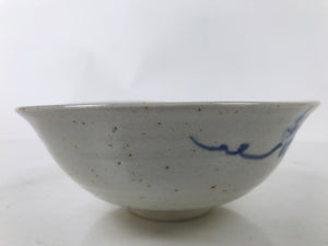 Japanese Ceramic Tea Ceremony Bowl Summer Chawan White Blue Floral Box PX768