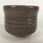 Japanese Ceramic Tea Ceremony Bowl Vtg Brown Cylinder Type Matcha Chawan GTB745
