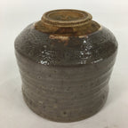 Japanese Ceramic Tea Ceremony Bowl Vtg Brown Cylinder Type Matcha Chawan GTB745